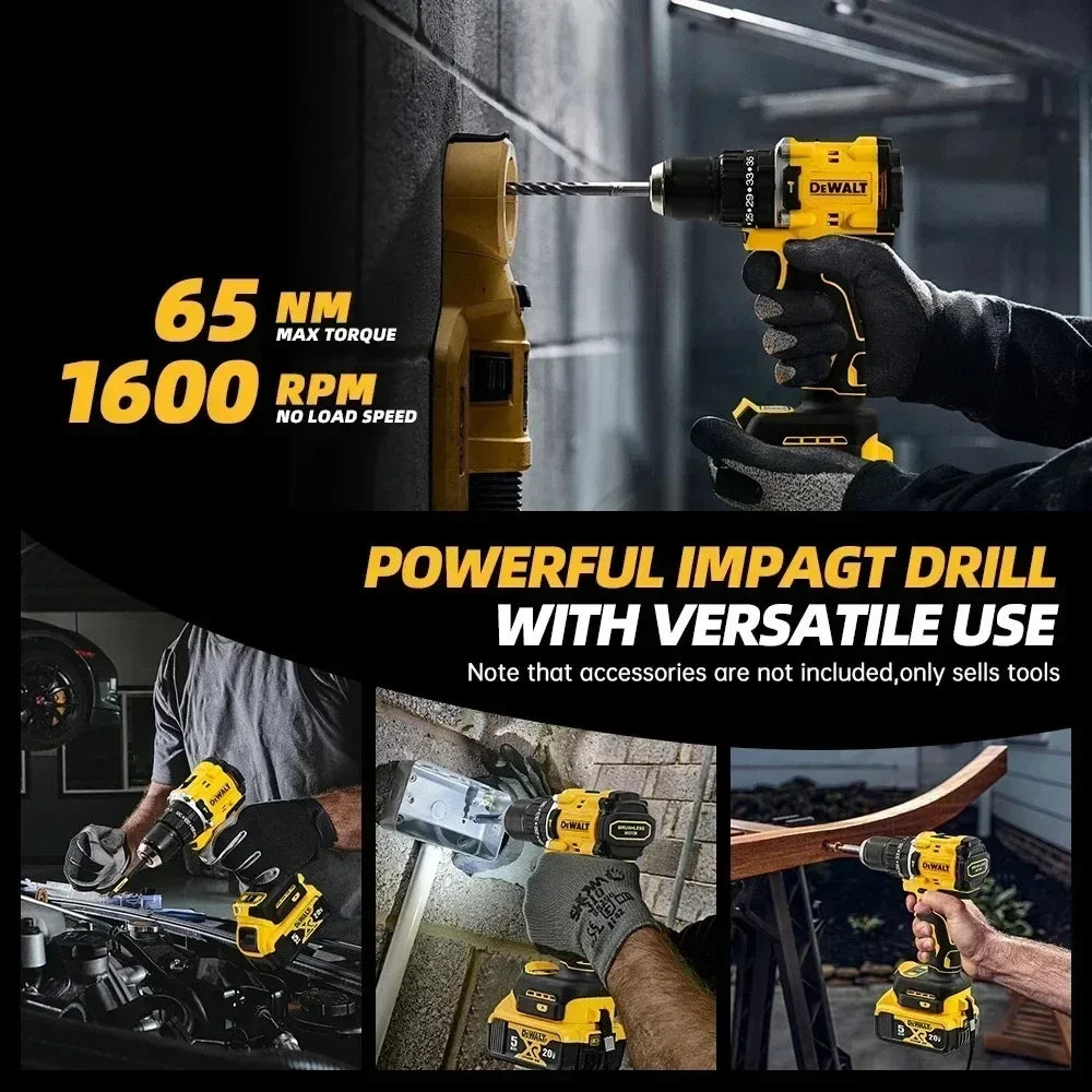 DEWALT DCD805 20V High - Performance Brushless Cordless Impact Drill & Screwdriver - Ideal for Pros & DIYers