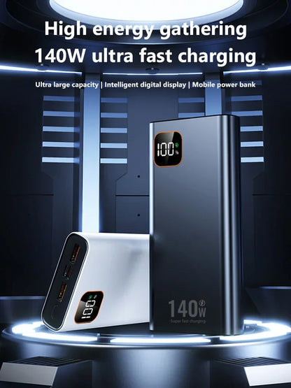 Lenovo Portable PowerBank 140W Super Fast Charging 500000mAh Large Capacity External Battery Charger Powerbank For Xiaomi iPhone