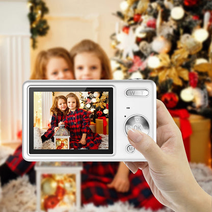 4K HD 1080P Digital Camera 96MP Portable Vlogging Camera 16X Zoom Camcorder Camera 2.4 Inch IPS Screen for Photography and Video