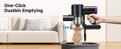 Lubluelu P4 Cordless Vacuum Cleaner 30Kpa Suction, 40Mins Runtime, Self-Standing, Green LED, for Hard Floor Carpet Pet