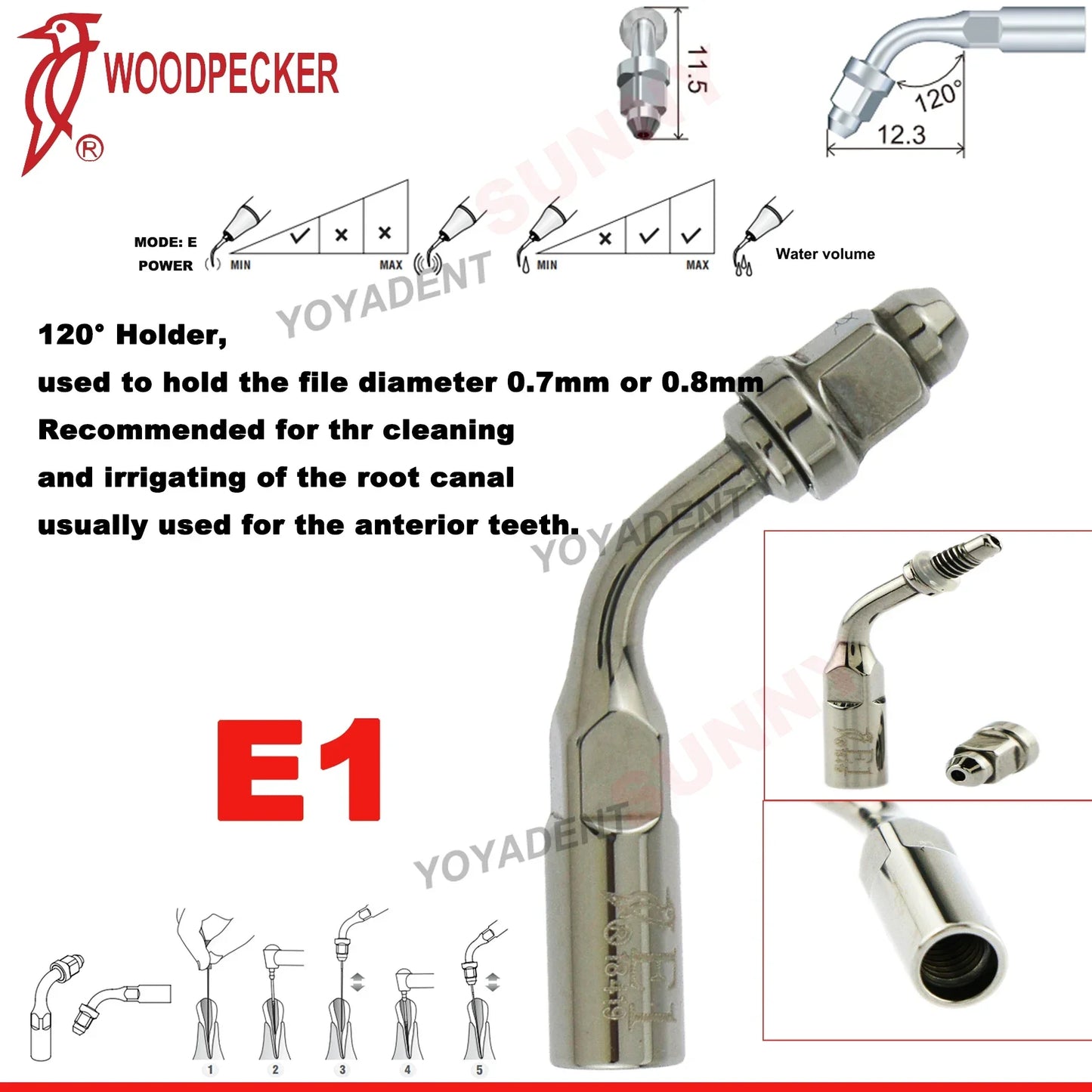 Woodpecker Dental Scaler Tips Ultrasonic Tooth Cleaning Machine Cutter Head Endo Perio Scaling Tips Fit EMS UDS Scaler Handpiece