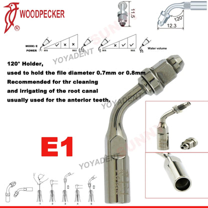 Woodpecker Dental Scaler Tips Ultrasonic Tooth Cleaning Machine Cutter Head Endo Perio Scaling Tips Fit EMS UDS Scaler Handpiece