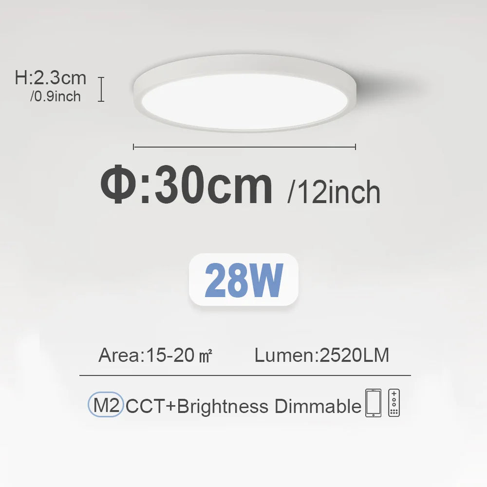 LED Ceiling Lights 220V Ultra-thin Ceiling Lamps Modern Chandelier Panel Lighting Fixture Waterproof Dustproof Three Proof Light