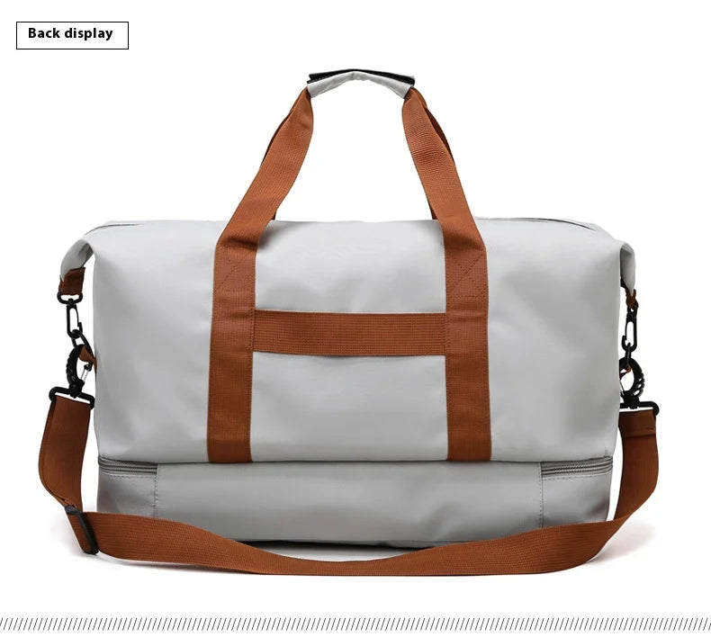 Large Capacity Travel Gym Bag Short-distance Luggage Portable Fitness Bags Shoulder Crossbody Handbags Men's Sports Waterproof B