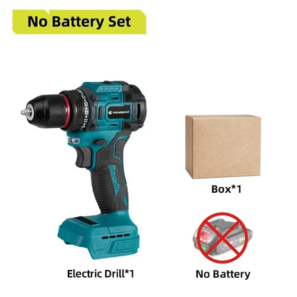 NEWBENY 10mm Brushless Electric Drill Screwdriver 21+2 Torque Cordless DIY Household Drill Tool For Makita 18-21V Battery Pin