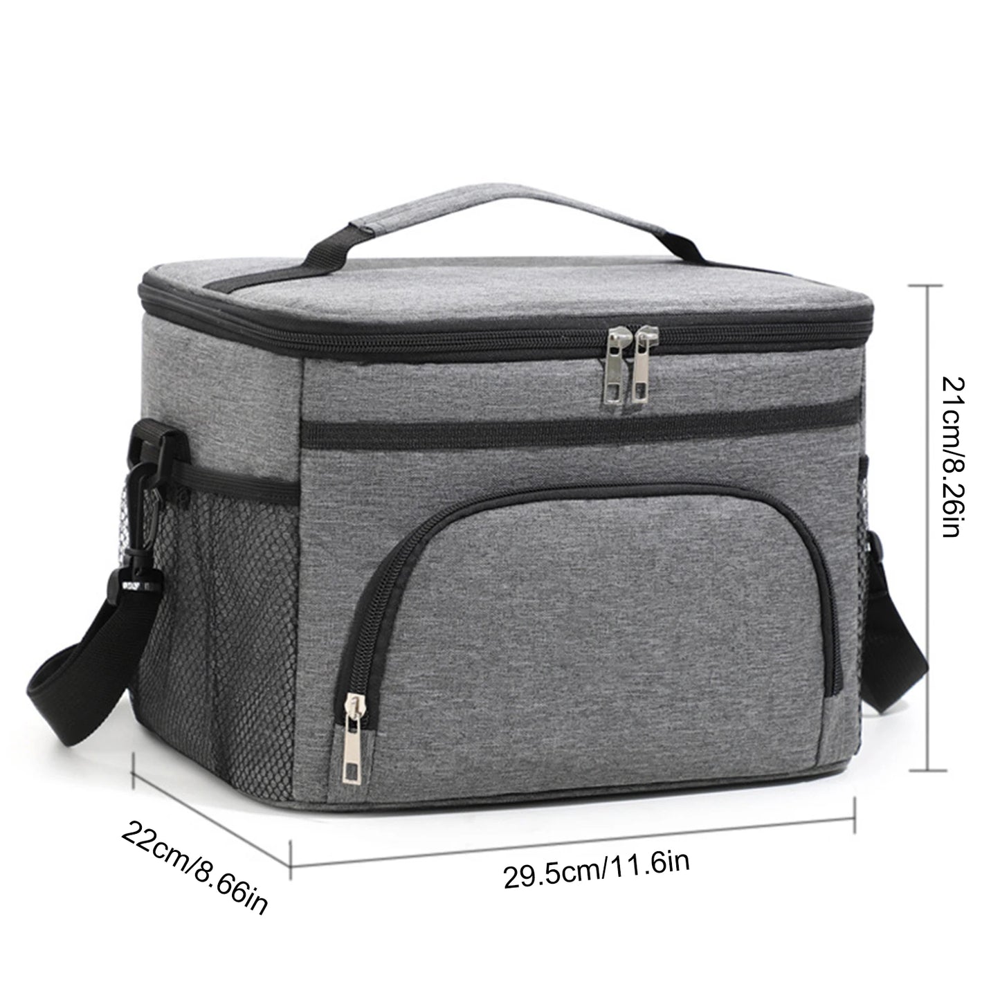 Thermal Insulated Lunch Bag with Adjustable Strap Thermal Cool Bags Portable Thermal Lunch Tote Bag for Women Men Office Work