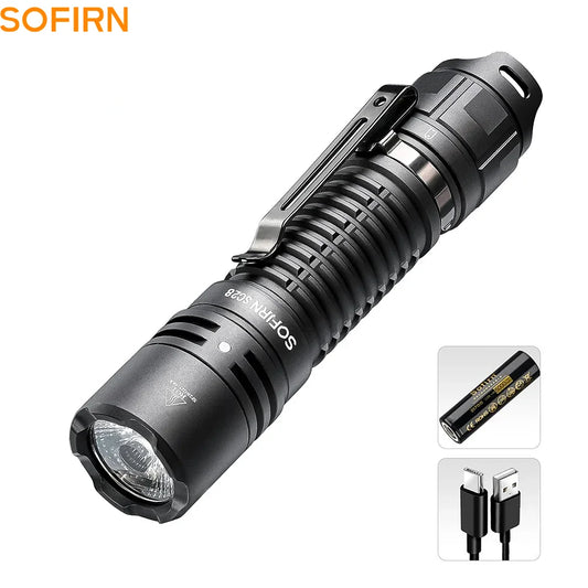 Sofirn SC28 XHP50B HD LED 2800Lm Type-C Rechargeable Flashlight Protable Powerful 21700 Torch EDC Flash Light IPX8 for Camping