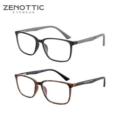 ZENOTTIC Fashion Square Anti Blue Light Blocking Reading Glasses Men Sport Readers Eyewear Unisex Anti Glare Computer Eyeglasses