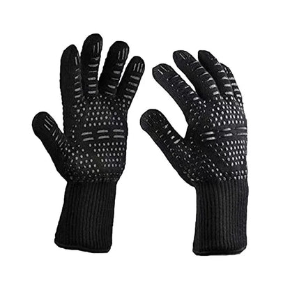 One Piece BBQ Gloves High Temperature Resistance Oven Mitts 500 800 Degrees Fireproof Barbecue Heat Insulation Microwave Gloves