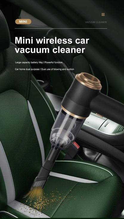 High Power Car Blower Vacuum, 2-in-1 Strong Suction & Blowing, Portable for Auto/Home Cleaning, Dust Removal from Seat/Mat/Trunk