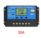 12V/24V 10A 30A PWM Solar Charge Controller - Adjustable LCD Display Timer Setting MPPT Controller for Wholesale Hot Sale