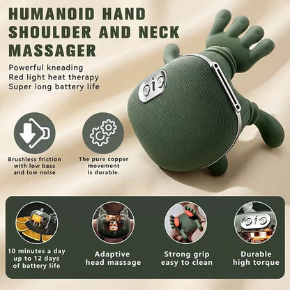 4D Neck And Shoulder Massager, Bionic Neck And Shoulder Massager, Wireless Neck, Cervical Spine, And Trapezius Kneading Massager, Heated Neck And Shoulder Massager
