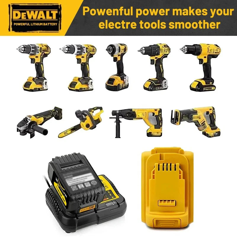 DeWALT 100% Original Battery 20V/60V 6Ah 9Ah MAX FlexVolt for DCB606 DCB205 DCB206 DCB209 DCB182 Power Tool with Charger