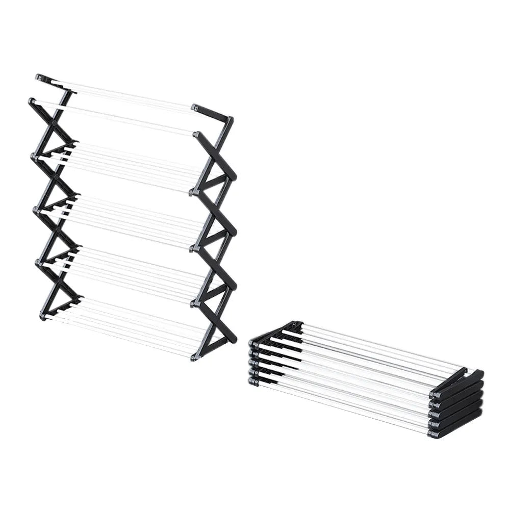 【Breeins】Foldable Multi-Tier Metal Shoe Rack for Entryway Shoes Storage Organizer Shelf Home Decoration Cabinet