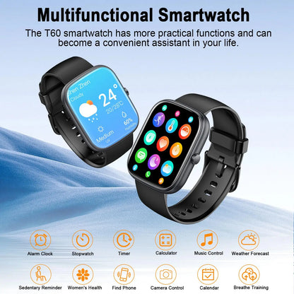 Jugeman 1.91" Smartwatch (Answer/Make Call), IP68 Waterproof Fitness Tracker, 110+ Sport Modes, Heart Rate and Sleep Monit.