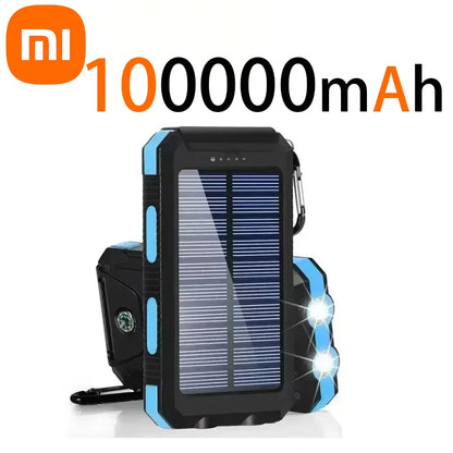 Xiaomi 200000mAh Power Bank Fast Charging Outdoor Large Capacity External Battery Solar PowerBank Flashlight For iPhone Samsung