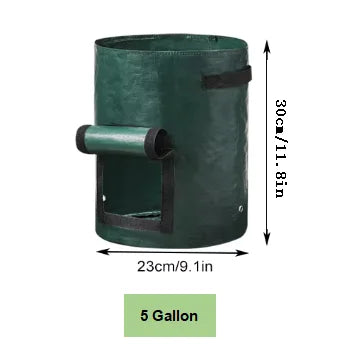 5PCs Garden Supplies Vegetable Plant Grow Bag Planting Container Bag Thicken Garden Pot  DIY Potato Grow Planter PE Cloth