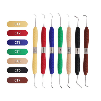 Dental Resin Spatulas Resin Filler Aesthetic Restoration Kit Silicone Handle For LM Resin Knife Plastic Dresser Dentistry Tool