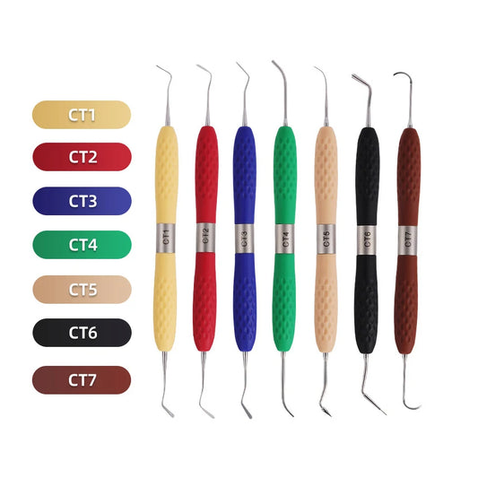 Dental Resin Spatulas Resin Filler Aesthetic Restoration Kit Silicone Handle For LM Resin Knife Plastic Dresser Dentistry Tool