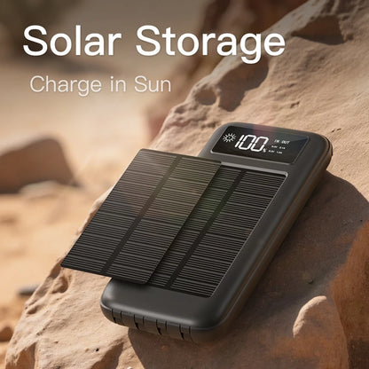 Xiaomi 200000mAh Solar Power Bank Large Capacity Mobile Power Fast Charging Battery with 4 Cables For iPhone Samsung Huawei