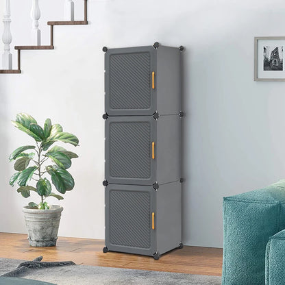 Multi-Tier Adjustable Shoe Storage Cabinet with Doors