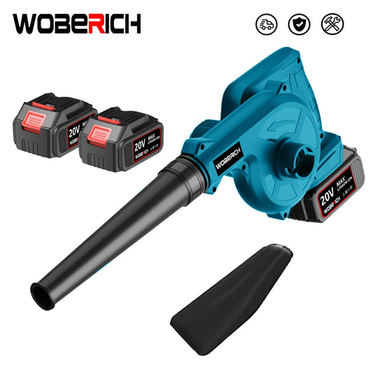 Cordless Electric Air Blower 2 In 1 Blowing & Suction Handheld Leaf Computer Dust Collector For Makita 18V Battery By WOBERICH