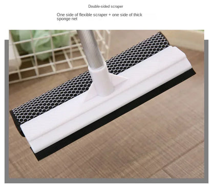 1pc Glass Cleaning Brush 2-in-1 Telescopic Pole Car Window Floor Cleaning Brush Glass Scraper Household Cleaning Tool