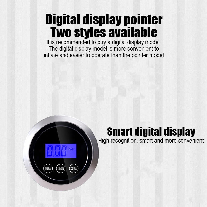 Digital Tire Inflator DC 12 Volt Car Portable Air Compressor Pump 150 PSI Car Air Compressor for Auto Car Motorcycles Bicycles
