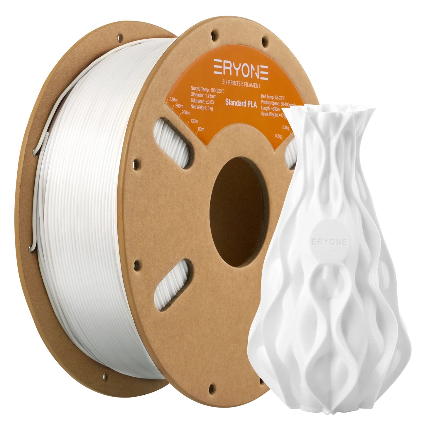 ERYONE 1/5/10KG Standard PLA Premium Filament 1.75mm 3D Print, Multicolor Available,big sale 1kg pla filament,1kg/spool