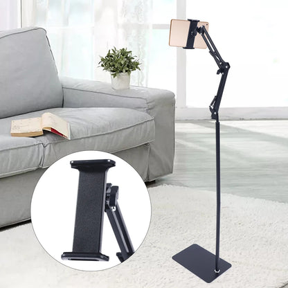1.35M Height Tablet Stand Tripod Floor Holder Adjustable Tablet Mobile Phone Mount Lazy Frame Enlarged Square Base