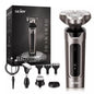 Sejoy 5 in 1 Electric Razor Shaver Barber for Men Rechargeable with Beard Trimmer Portable Shavers for Travel