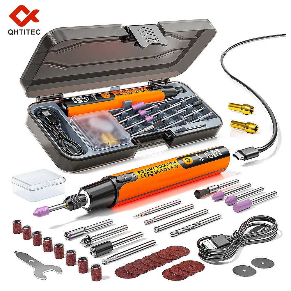 JCD Electric Mini Grinder Engraving Pen 4.2V 10000-16000r Wireless Grinder Cordless Micro Rotary Tools Drill for Jewelry Metal