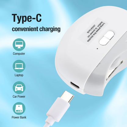 Electric Nail Clipper 2-in-1 Manicure Polishing Machine for Adult And Baby Fingernails - Automatic Trimmer And Cutter Grinder