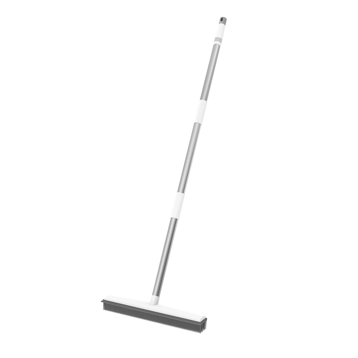 Telescopic Rubber Broom with Squeegee, Carpet Rake Pet Hair Fur Remover Broom Magic Clean Sweeper Floor Cleaning Squeegee Wiper Toilet Bathroom Mops
