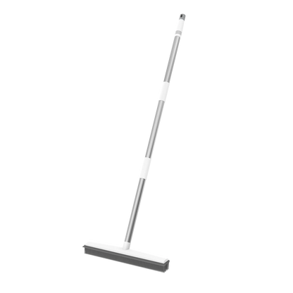 Telescopic Rubber Broom with Squeegee, Carpet Rake Pet Hair Fur Remover Broom Magic Clean Sweeper Floor Cleaning Squeegee Wiper Toilet Bathroom Mops