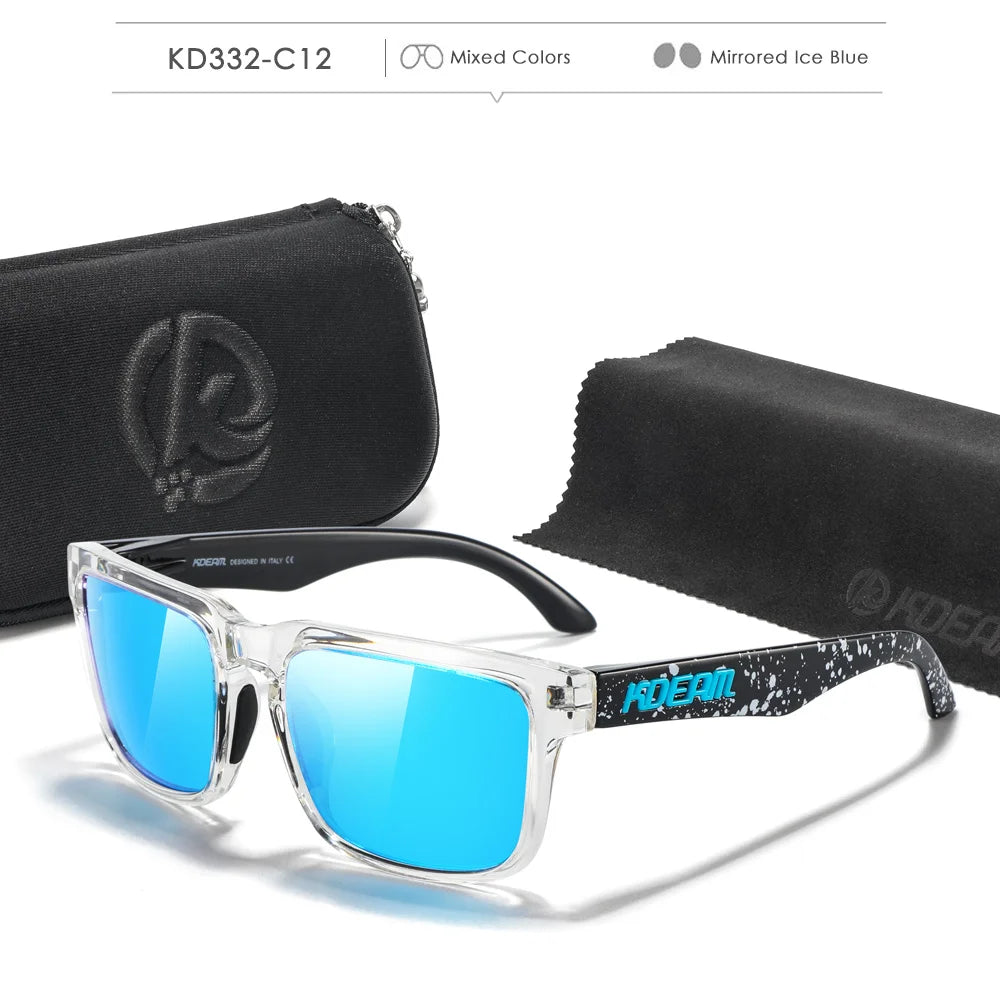KDEAM Photochromic And Polarized Sunglasses Men Category 3 Polarized Sun Glasses Women Unique Frame Surface Eyewear With Case