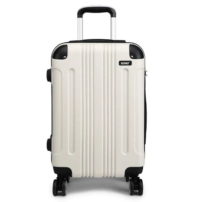 Kono Large Hard Shell Luggage 19/24/28 inch Lightweight ABS 4 Wheels Spinner Business Trip Trolley Case Suitcase