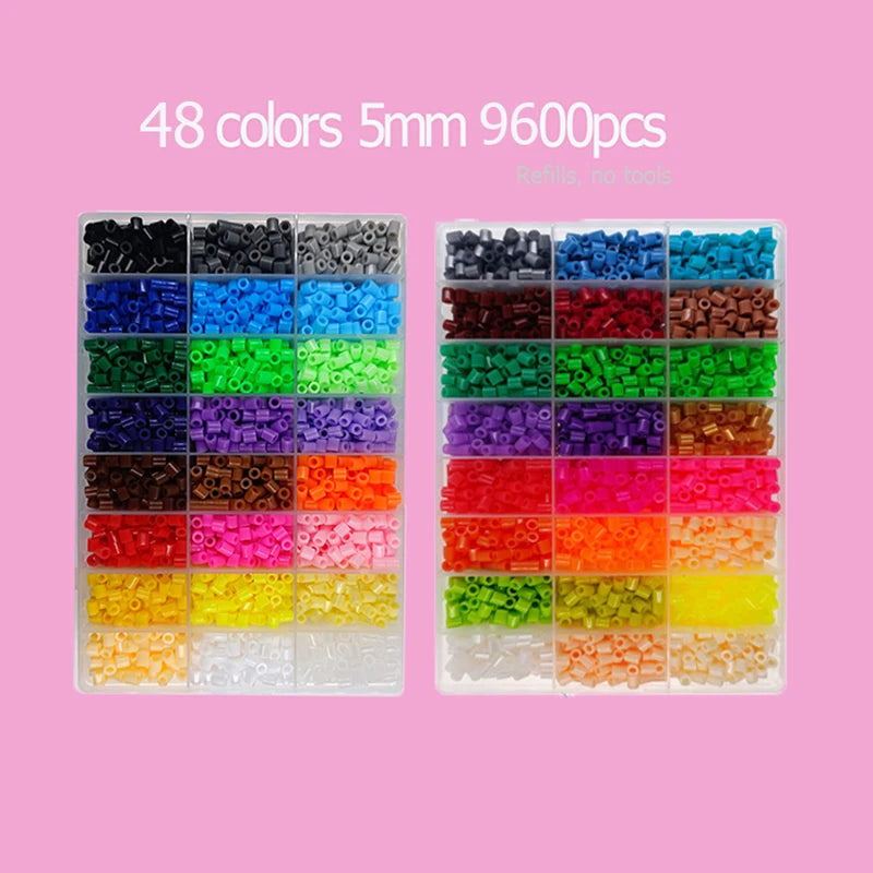 “Hama Beads Box – Thermal Mosaic Ironing Beads for Education, DIY Fuse Beads Toy, Available in 24, 48, or 72 Colors, 2.6 mm or 5 mm.”