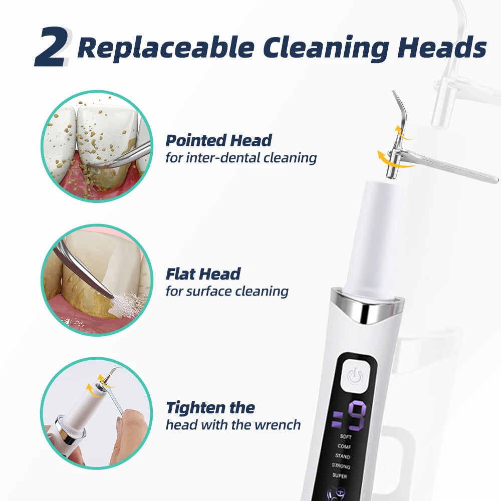 Electric Ultrasonic Dental Scaler 5 Modes Calculus Oral Tartar Remover Tooth Stain Cleaner Teeth Whitening Oral Care