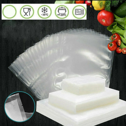 100PCS Textured Vacuum Sealing Pocket For Food Sealer, No Embossing Vacuum Food Sealing Pocket, 28*40cm/20*30cm/15*25cm