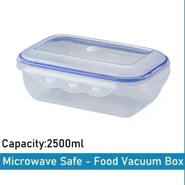 Vacuum Food Storage Box Transparent Storage Container Fridge Organizer Microwave Safe Fresh-Keeping Sealing Box Food Dispenser