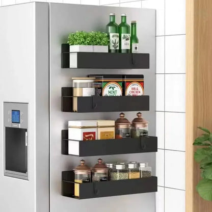 Magnetic Fridge Spice Rack-Hanging Storage Basket Space Saving Kitchen Organizer