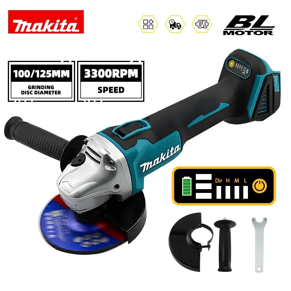 🔥Makita DGA404 18V Brushless Electric Angle Grinder 125mm Cordless Grinder Metal Wood Grinding Polishing Cutting Power Tool🛠️