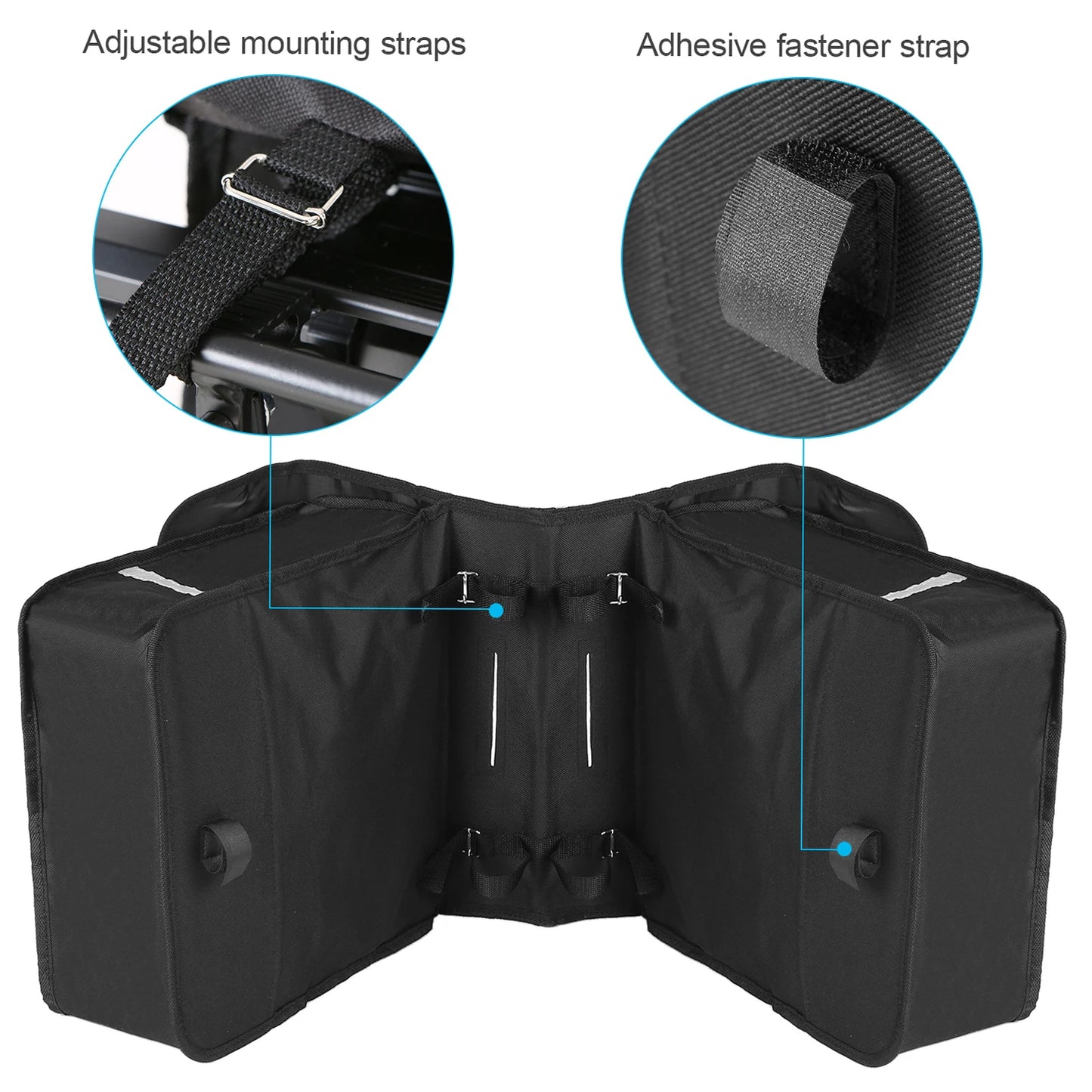 New 28L Bike Trunk Bag Water Resistant Bicycle Rear Seat Carrier Bag Rack Trunk Bags Bike Pannier Bicycle Traveling Bag