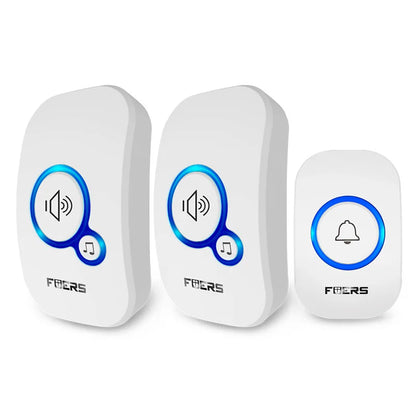 Fuers Wireless Doorbell Waterproof Welcome Chime Home Door Bell Intelligent 32 Songs Smart Alarm With Battery For Store Hotel