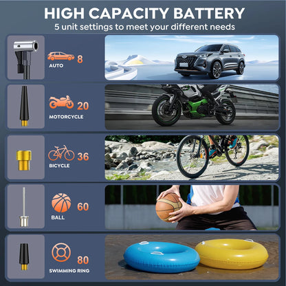 4-in-1 Jump Starter with Air Pump Starter Box Battery Pack with Digital Tire Inflator Car Battery Jump Starter