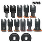 Japanese Tooth Carbide Oscillating Saw Blade Kit 10-39Pcs Arc Edge Oscillating Multitool Blades Precise Cut for Wood PVC Iron