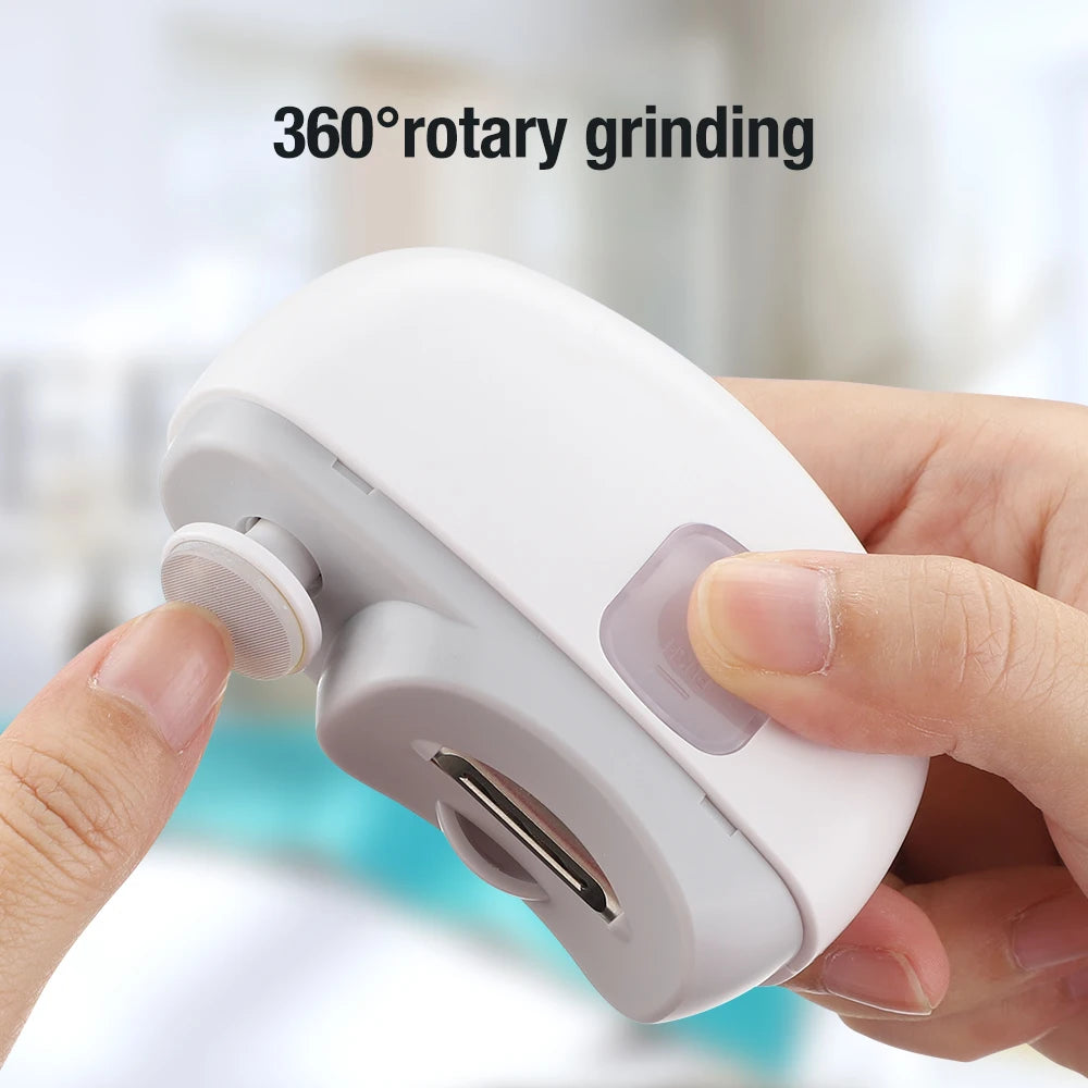 Electric Nail Clipper 2-in-1 Manicure Polishing Machine for Adult And Baby Fingernails - Automatic Trimmer And Cutter Grinder