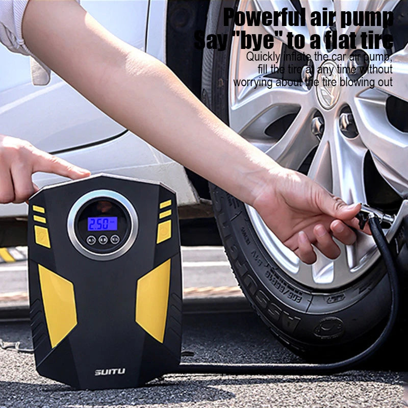Digital Tire Inflator DC 12 Volt Car Portable Air Compressor Pump 150 PSI Car Air Compressor for Auto Car Motorcycles Bicycles