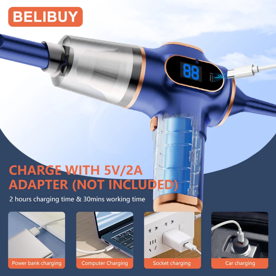 Home Appliance Portable Powerful Handheld Vacuum Cleaner, Long Battery Life Suitable for Cleaning Car and Home Debris